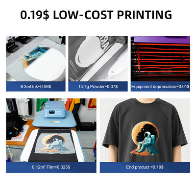 45cm Full-Automatic DTF Printer with EPSON i1600-A1 Print Head and CMYK+White Ink for High-Quality Tshirt Printing